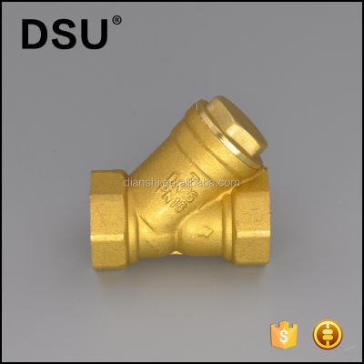 China General Size All Male Female Brass Strainer Y Valve Y Filter Check Valves Forged Brass Water Flow Filter for sale