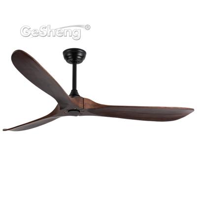 China Energy Saving Decorative 52 Blade DC Bldc Motor Decorative Solid Wood Wood Ceiling Fan Forward and Reverse Cealing Fan for sale