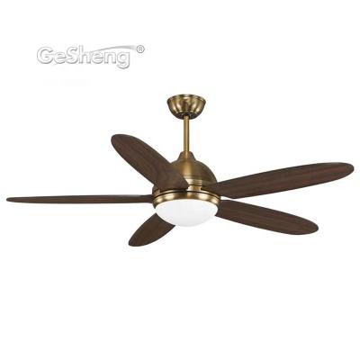 China Modern antique decorative bldc control remote control ABS ceiling 52 inch 5 blades ABS ceiling fan chandelier with fan for sale