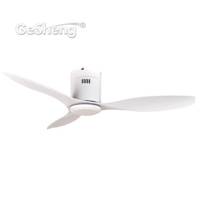 China Modern simple white bldc forward and reverse modern ABS fan 3 blades DC remote control ceiling fans for low ceilings for sale