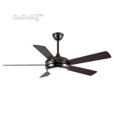 China Modern Energy Saving Decorative Remote Control Wooden Ceiling Fan 5 Blade Veneer Plywood In Thailand for sale