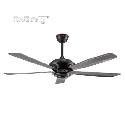 China Fan ventilador de techo antique decorative cooling air black 5 blades metal ac remote control ceiling fan for sale