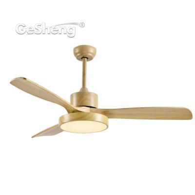 China Fan With Ceil Light Modern Decorative Wood Fan 42 Inch DC Bldc Decor Solid Wood Ceiling Fan With Light for sale