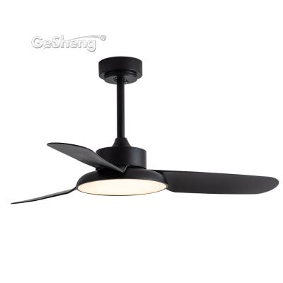 China With bldc DC 42 Inch Lightweight Modern Simple Black Decorative Remote Control ABS Blade Led Ceiling Fan for sale