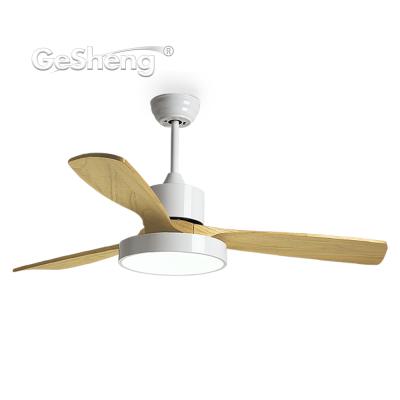 China Fan with light 42 inch ceil drop ceil fan modern decorative bldc dc solid wood fan with led light and remote for sale