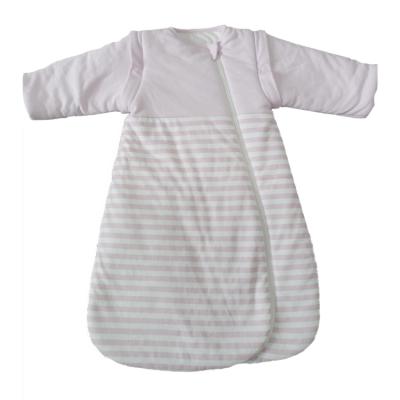 China Baby Sleep Bag Antibacterial Cotton Striped Long Sleeve De-connectable Winter for sale