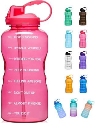 China Outdoor Drop Resistant Custom Gallon Gym Bottles Drinking Large Clear Bottled Water for sale