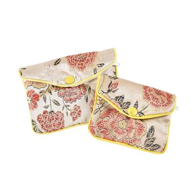 China China handmade wholesale style custom logo printed satin jewerlypouch jewelry packaging pouch for sale