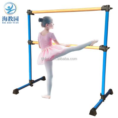 China Dance Training Powder Coated Portable Height Bar Adjustable Ballet Barre Dance Gymnastics For Home Club Training for sale