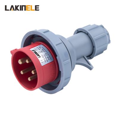 China Lakinele LK-0152 ip67 3P+N+E 16amp 380v industrial red industrial socket three phase power socket for sale