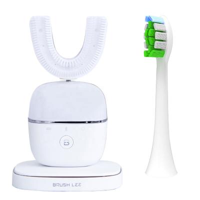 China New fashion USB ultrasonic electric U-shaped toothbrush home/hotel/travel customized autobrush nano led electric toothbrush U-shaped for sale