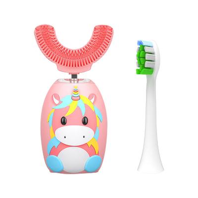 China U Shape Toothbrush Eraser Massage 3 Modes Music Or Voice Disk U Shape 360 ​​Degree Automatic Toothbrush Children for sale