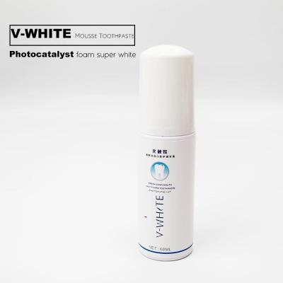 China Whitening U Shaped White v Foam Toothbrush Toothpaste Brightify Deep Cleaning Foam Adult Toothpaste for sale