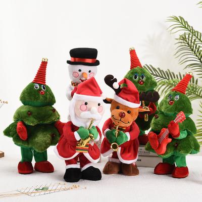 China Chirstmas Decor Festival Style Lovely Funny Reusable Electronic Christmas Dancing Tree Christmas Singing Tree Plush Toys for sale