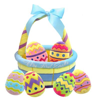 China Festival Decoration Kids Bags Girls Handbag Other Storage Shopping Tote Bag Plush Easter Bunny Basket for sale