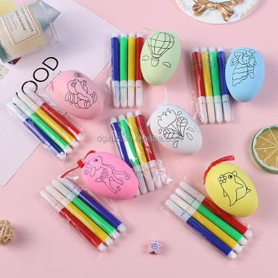 China Festival Decoration Stick Figure Painting DIY Egg Children Cartoon Painting Education Toys Handmade Easter Gift Set for sale