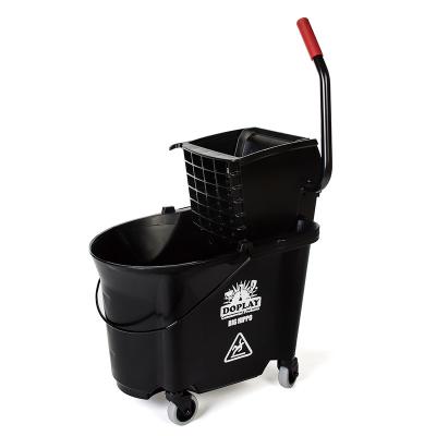 China Viable Wholesale Clean Floor Wringer Plastic Mop Bucket With Wheels Wipe Wringer Wholesale High Quality Plastic Heavy Duty Public Places for sale