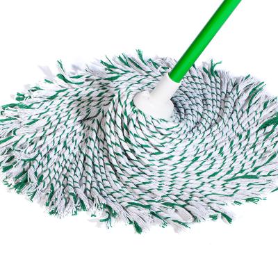 China Durable Yacht Brooms For Marine Use, High Quality Durable Fiber Yarn Cleaning Floor Round Mops Suitable For Restaurants And Hotels for sale