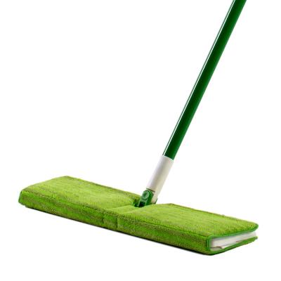 China Low Price Viable Hot Selling Double Sided Single Superfine Fiber Coral Fleece Flat Mop Wet and Dry Mop for sale