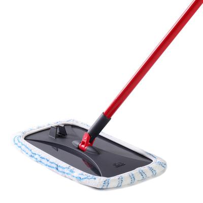 China Sustainable Manufacturing Microfiber Telescopic Flat Handle Flat Broom Washable Cleaning Mop for sale