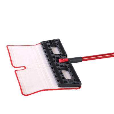 China Double Sided Flat Telescopic Microfiber Viable Flip Mop Damp Dry Non-Woven Mini Broom Household Tile Floors Handle Microfiber for sale