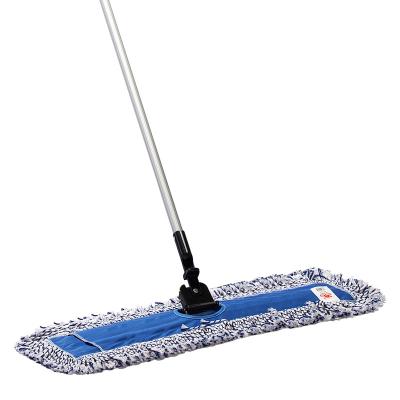 China Sustainable Industrial Indoor Industrial Standard Standard Floor Cleaning Cotton Dust Mop Flat Dust Mop for sale