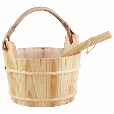 China Computer Control Panel Dry Infrared Sauna Room Accessories Pour Wooden Bucket for sale