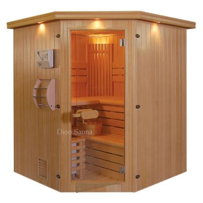 China Computer Control Panel Sauna Indoor Wooden Box , Traditional Style Steam Sauna Dry Rooms for sale