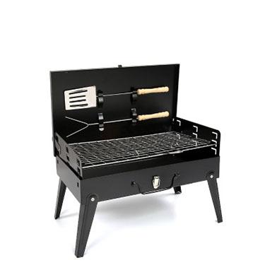 China Household Adjustable Portable Outdoor Folding Height Iron Barbecue Box Shaped Grill for sale