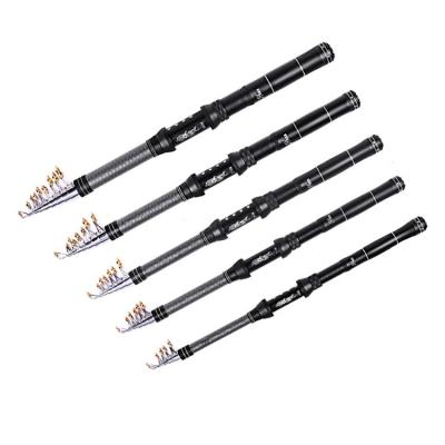 China CARBON 100% Rod Portable Mini Stainless Steel Fishing Short Telescopic Fishing Tools Pancing 2.4m Retractable Fishing Rod for sale