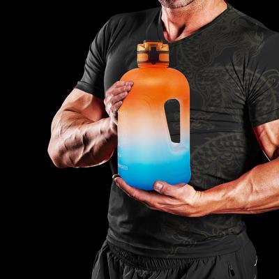 China Viable Motivational Gallon Free Water Bottle Tritan BPA Outdoor Water Bottle Sports Drinking Water Bottle for sale