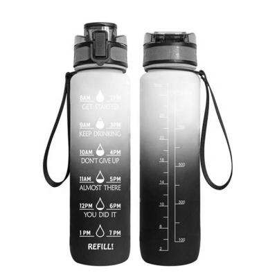 China Viable The New Tritan Bpa Free Gym Water Bottle 32Oz Plastic Motivational Water Bottle With Time Marker for sale