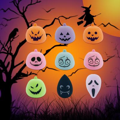 China Halloween Blending Sponge Halloween New Latex 2021 Pumpkin Orange Black Pink Purple Pumpkin Sponge Makeup Blending Sponge for sale