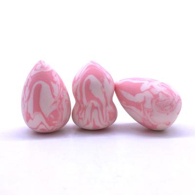 China Female Facial Hot Promotional Hot Sale Non Latex Beauty Makeup Sponge Manufacturer Light Pink Marble Blender for sale