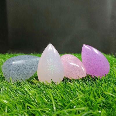 China New Eco-friendly Transparent Washable Makeup Beauty Silicone Sponge Puff Blender Base Makeup Blender for sale