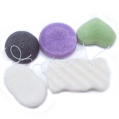 China All different natural hot selling colors and shapes organic konjac bamboo sponge for sale