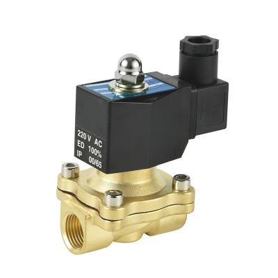 China Low Price General 2w160 15 Volt Dc 24v 12v Normally Closed Brass Air Water Flow Control Solenoid Valve for sale