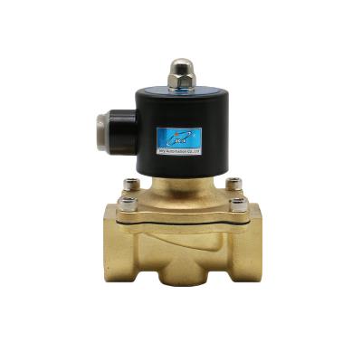 China Low General Price 1 Inch 2 Way DC 24v AC 220v Brass Solenoid Valve 2W-250-25 Normally Closed 2W-250-25 For Water for sale