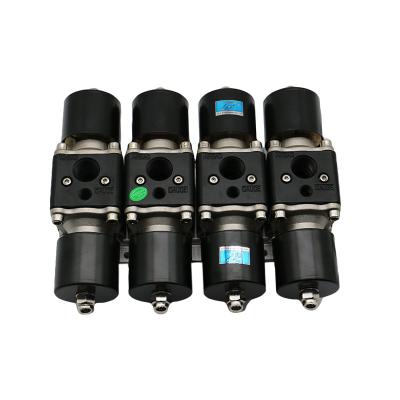 China Aluminum Alloy And Brass 2W160-4F DC12V 200PSI Big Flow Manifold Air Motor Solenoid Valve For Air Suspension Kit Compressor Parts for sale