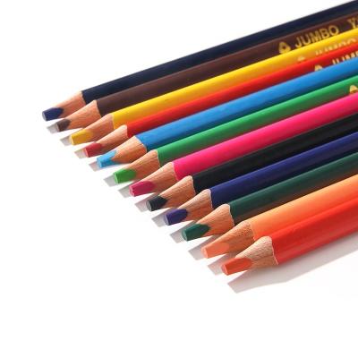 China Student Drawing Pencil 7 Inch Colored Pencil Set Jumbo Triangle Shape Wooden Pencil With Lead High Quality for sale