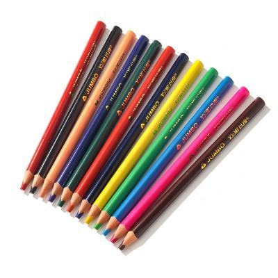 China Student Drawing Pencil Wholesale 7 Inch Jumbo Triangle Pencil Color Wooden Pencil With Lead High Quality for sale