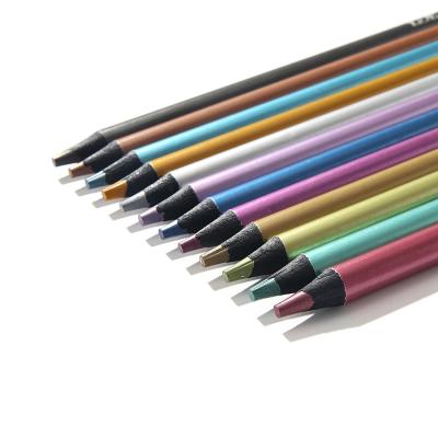 China Student Drawing Pencil Metal Colored Pencil Set Jumbo Black Wooden Pencil For Kids Drawing Painting for sale