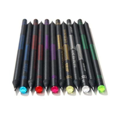 China office & Factory Wholesale School Pencil 7 Inch Pencil Black Wood School Supplies Pencil HB Diamond Pencil For Children Writing for sale