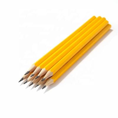 China Carpenter Pencil Customized Logo 7 Inch HB Hexagonal Yellow Pencil Wooden Pencil For School And Office for sale