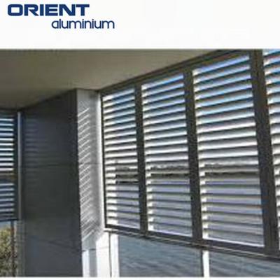 China Modern Folding Screen Design Weatherproof Exterior Aluminum Slats Louvre Window Frame for sale