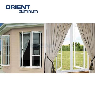 China Folding Waterproof Aluminum Screen Sound Proof Window Glass Slip Resistant for sale