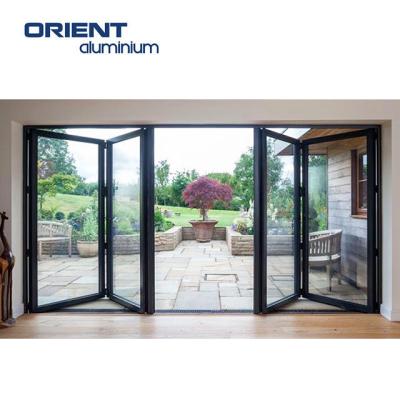 China China factory magnetic aluminum screen door price per square meter aluminum folding door for sale