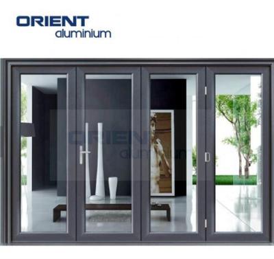 China Latest Design Sound Insulation Aluminum Swing Opening Topbright Glass Door for sale