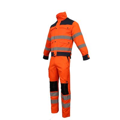 China Twill Fabric Reflective Breathable Poly-cotton Customized Workwear High Visibility Safety Reflective Jacket for sale