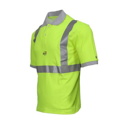 China 100% Reflective Cotton Customized Breathable Reflective Work Wear High Visibility Safety Polo Shirts for sale